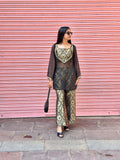 Noir Zari Overlay Palazzo Set Outfit