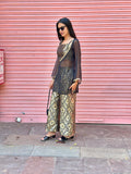 Noir Zari Overlay Palazzo Set Outfit