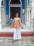 Amber Mosaic Print Kurti – Cotton, Back Dori
