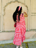 Ruby Picnic Tiered Cotton Dress