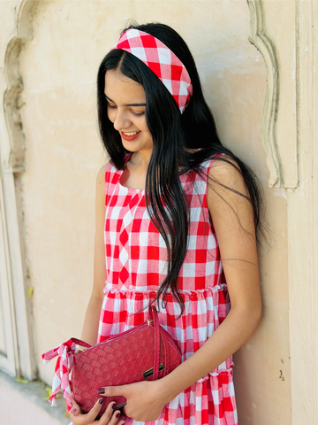 Ruby Picnic Tiered Cotton Dress