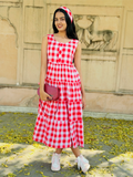 Ruby Picnic Tiered Cotton Dress
