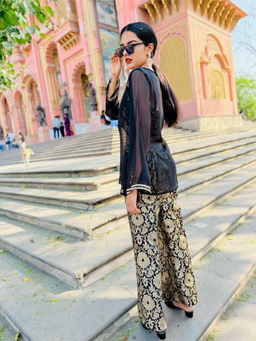 Noir Heritage Palazzo Kurta Set