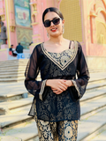 Noir Heritage Palazzo Kurta Set