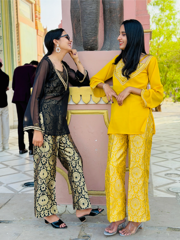 Noir Heritage Palazzo Kurta Set