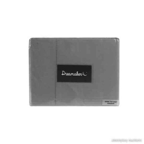 Dreamaker 1000Tc Ultra Soft Flat Sheet Bed Microfibre Slate King Bed
