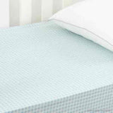 Dreamaker Luxurious Cot Fitted Sheet Baby Blue Grid Cot Standard RRP $39.95