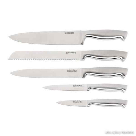 Stanley Rogers White & Steel 6 Piece Knife Block RRP $199.00