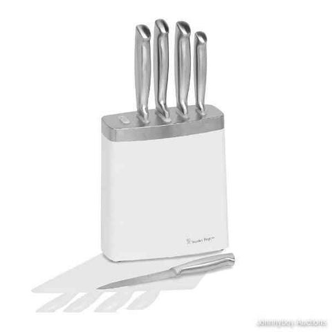 Stanley Rogers White & Steel 6 Piece Knife Block RRP $199.00