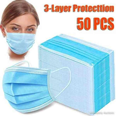 50 x Face Masks Disposable