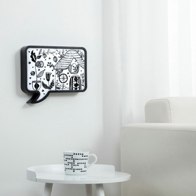 Speech Bubble Hand Written Light Box With Maker Black/White