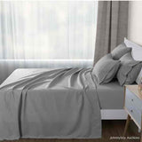 Dreamaker 1000Tc Ultra Soft Flat Sheet Bed Microfibre Slate King Bed