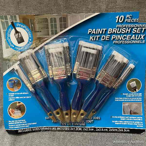 10 Piece Paint Brush Set