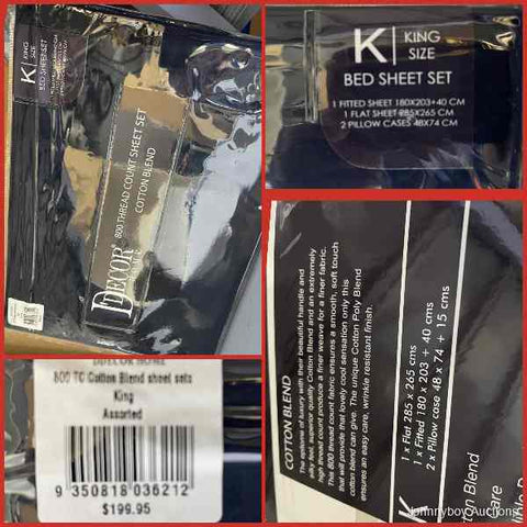 Navy Blue Home 800 TC Premium Cotton Blend Sheet Set RRP $199.00