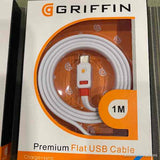 2 x Premium Griffin 1 Metre Charging Cables to suit Smartphones TypeC