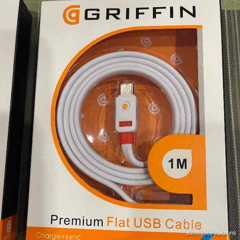 2 x Premium Griffin 1 Metre Charging Cables to suit Smartphones TypeC