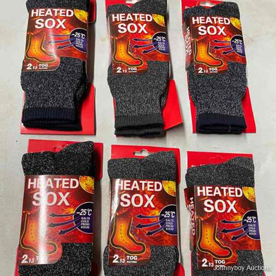 6 x Mens Heated Thermal Socks Woman's mixed colours A Must for this winter
