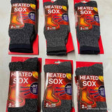 6 x Mens Heated Thermal Socks Woman's mixed colours A Must for this winter