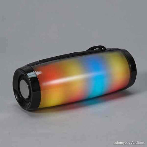 Bluetooth Portable Light Up Barrel Speaker (Black)